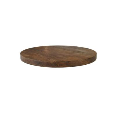 LABEL51 Eetkamertafel Tafelblad Straight Edge - Nature Smooth - Mangohout - 110 cm - Rond Straight