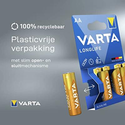 Varta LONGLIFE AA Folie 8 AA batterij (penlite) Alkaline 2800 mAh 1.5 V 8 stuk(s) Varta LONGLIFE AA Folie 8 AA batterij (penlite) Alkaline 2800 mAh 1.5 V 8 stuk(s)