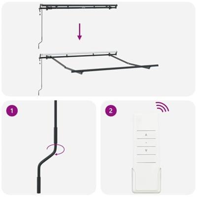 VidaXL Zijde frame antraciet 2,5 x 2 m metaal