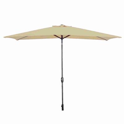 Marbueno Parasol Staal 8 Spaken 200x300 cm Polyester Bruin Tuin, Zwembad, Terras