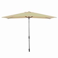 Marbueno Parasol Staal 8 Spaken 200x300 cm Polyester Bruin Tuin, Zwembad, Terras - thumbnail