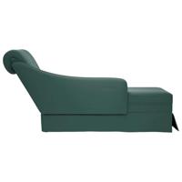 Chaise longue met bolster&rechterarmleuning fluweel donkergroen - thumbnail