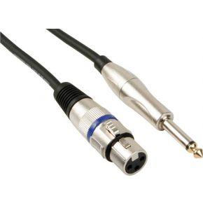 Xlr-kabel xlr vrouwelijk naar jack 6.35 mm mono 6 m Velleman - Velleman