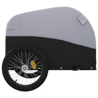 Fietstrailer 45 kg ijzer zwart en grijs - thumbnail