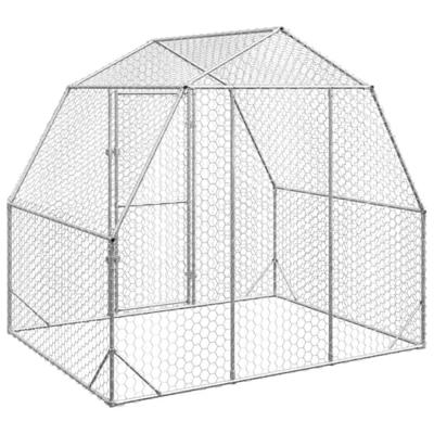 VidaXL Kippenren 2,5x2x2,25 m gegalvaniseerd staal VidaXL Kippenren 2,5x2x2,25 m gegalvaniseerd staal