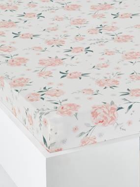 Hoeslaken kind EAU DE ROSE Oeko-Tex® ecru / roze Hoeslaken kind EAU DE ROSE Oeko-Tex® ecru / roze