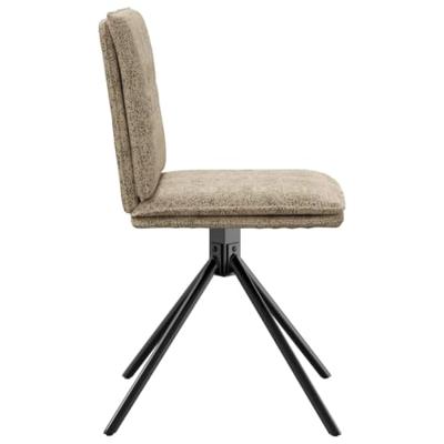 Eetkamerstoel kunstsuède lichtgrijs