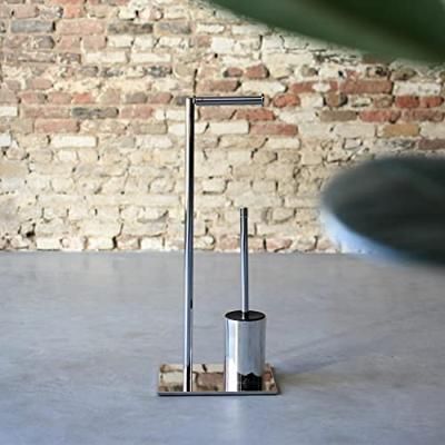 Toiletbutler Sealskin Tube met Toiletrolhouder, Reserverolhouder en Toiletborstel met Houder Vrijstaand Chroom