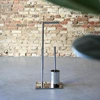 Toiletbutler Sealskin Tube met Toiletrolhouder, Reserverolhouder en Toiletborstel met Houder Vrijstaand Chroom - thumbnail