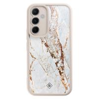 Samsung Galaxy A55 beige case - Marmer goud - thumbnail