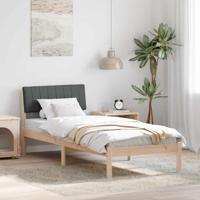 Bedframe Bruin en donkergrijs 75 x 190 cm Massief grenenhout - thumbnail