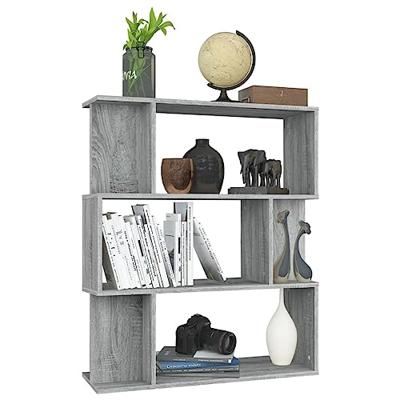 Boekenkast / kamerscherm 80x24x96 cm bewerkt hout grijs sonoma