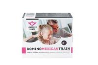 Longfield mexican train domino dubbel 12 in houten koffer 91 stenen - thumbnail