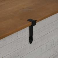 Opbergkist HALDEN wit 91x91x47 cm massief grenenhout - thumbnail