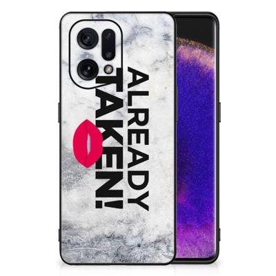 OPPO Find X5 | Telefoon Hoesje | met tekst Already Taken White OPPO Find X5 | Telefoon Hoesje | met tekst Already Taken White