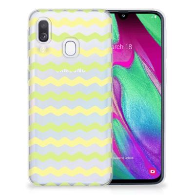 Samsung Galaxy A40 | TPU bumper | Waves Yellow Samsung Galaxy A40 | TPU bumper | Waves Yellow
