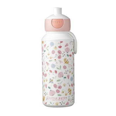 Mepal Campus Pop-Up Drinkfles Little Dutch Flowers and Butterflies 400 ml Roze/Wit