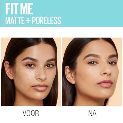 Maybelline Fit Me Matte + Poreless Foundation - 250 Sun Beige - Medium Dekkende Foundation met Matte Finish voor de Normale tot Vette Huid - 30 ml