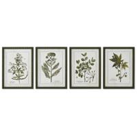 Schilderij Home ESPRIT Groen Beige Shabby Chic Botanische planten 30 x 2,5 x 40 cm (4 Stuks) - thumbnail