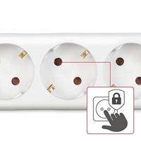Hama 6-Way Power Strip With Switch And Child Protection 5 M White - thumbnail
