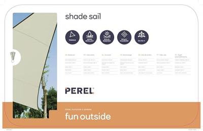 Perel GSS3360 Schaduwdoek sun sails 40 mm x 3600 mm x 3600 mm 1 stuk(s)