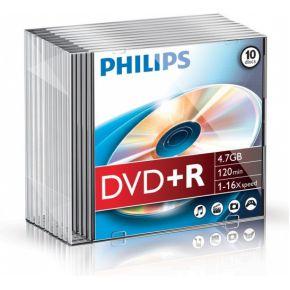 Philips DR4S6S10F/00 DVD+R Blanco 16x 4,7GB 10 stuks Slim Case