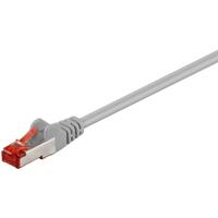 Goobay 93569 RJ45 Netwerkkabel, patchkabel CAT 6 S/FTP 1 m Grijs CCA-geleider, Rond, Afscherming totaal, Folie afscherming, Afgeschermd (dubbel), Snagless, - thumbnail