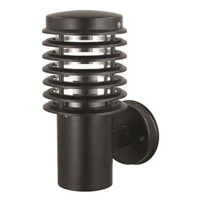 Ronde LED Tuinwandlamp Palm 2 - Mat Zwart RVS - E27 - IP44