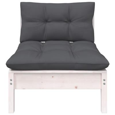 7-delige Loungeset met kussens massief grenenhout - thumbnail