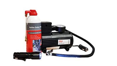 HP bandenreparatie set flat tire set 4 pcs. incl. compressor