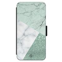 iPhone 14 flipcase - Minty marmer collage - thumbnail
