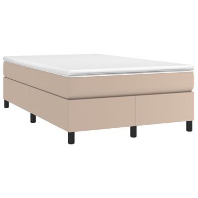 Boxspring met matras kunstleer cappuccinokleurig 120x200 cm