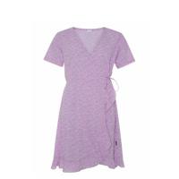 Protest gebloemde wikkeljurk Okara lila - thumbnail