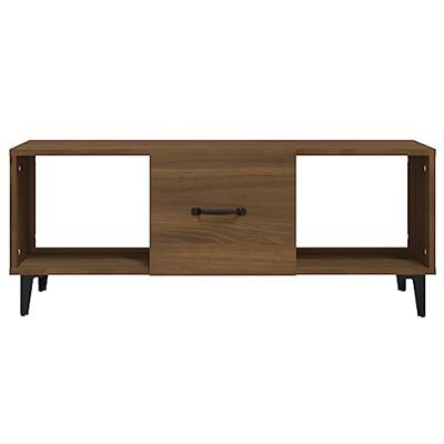 Salontafel 102x50x40 cm bewerkt hout bruin eikenkleur
