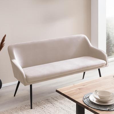 Artistiq Eetkamerbank 'Tynise' Velvet, kleur Crème