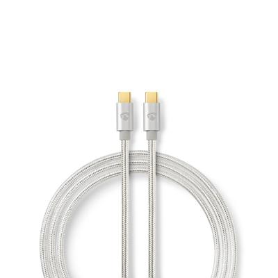 Nedis USB 3.1 Gen 1 5Gbps 60W USB Type-C 2m Zilver
