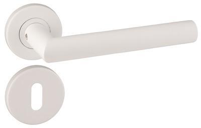 Trio paar op rnd rozet m/ sl. roz. wit