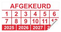 Keuringssticker afgekeurd rechthoek 50 x 25 mm - 100 stuks (op rol) - thumbnail