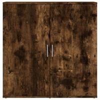 Dressoir 79x38x80 cm bewerkt hout gerookt eikenkleurig - thumbnail