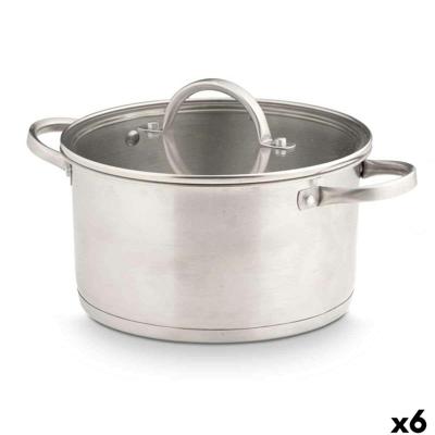 Kookpot met Glazen Deksel Kinvara Zilverkleurig 3,8 L 29 x 12 x 22 cm 29 x 16 x 22 cm Inductie (6 Stuks) Kookpot met Glazen Deksel Kinvara Zilverkleurig 3,8 L 29 x 12 x 22 cm 29 x 16 x 22 cm Inductie (6 Stuks)