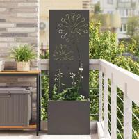 VidaXL Tuin privacy screen zwart 50 x 140 cm koudgewalst staal - thumbnail