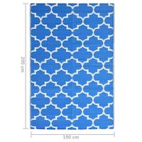 Buitenkleed 190x290 cm polypropeen blauw - thumbnail