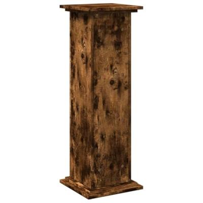 Sokkel met opbergruimte 31x30x90 cm bewerkt hout gerookt eiken