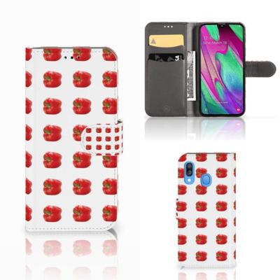 Samsung Galaxy A40 | Book Cover | Paprika Red Samsung Galaxy A40 | Book Cover | Paprika Red