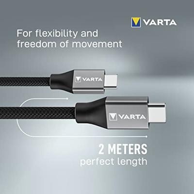 Varta USB-kabel USB-C stekker 2.00 m Meerdere kleuren 57936101111 Varta USB-kabel USB-C stekker 2.00 m Meerdere kleuren 57936101111