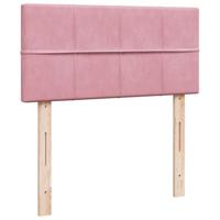Boxspring met matras fluweel roze 80x200 cm - thumbnail
