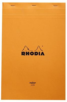 Schrijfblok Rhodia A4 lijn 80 vel 80gr geel