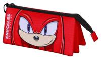 Sonic - The Hedgehog Triple Pencil case SEGA Knuckles Sight Red - thumbnail