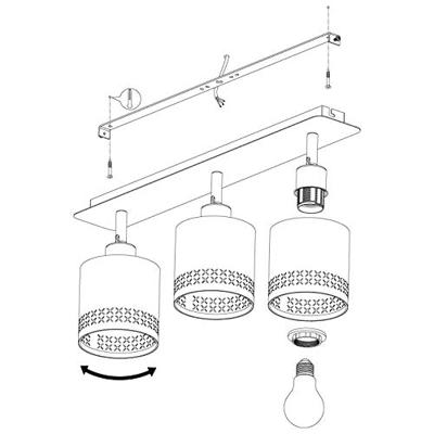 Eglo 3-lichts opbouwspotEsteperra - 99278