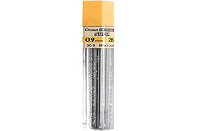 15 Potloodstiften Pentel 2B 0,9 mm zwart